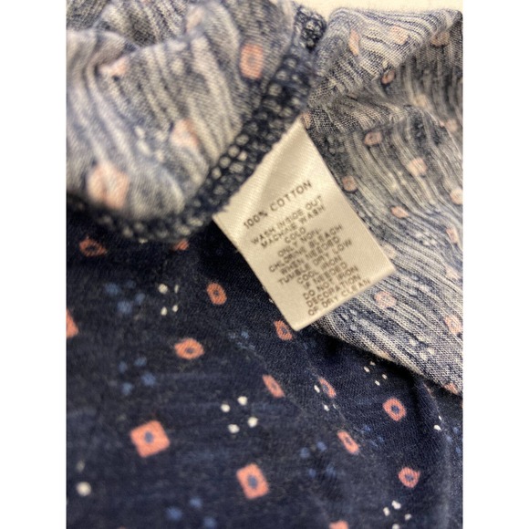 Scoopneck tank top with mini print navy blue Cross back - Picture 5 of 5